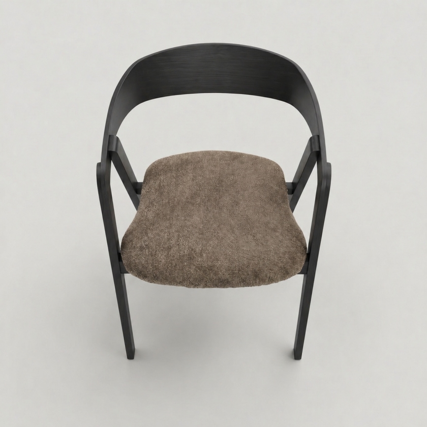 LUSO Dining Chair, Black/Brown