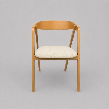 LUSO Dining Chair, Oak/Beige