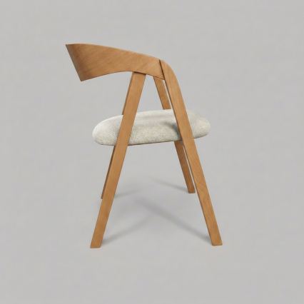 LUSO Dining Chair, Oak/Beige