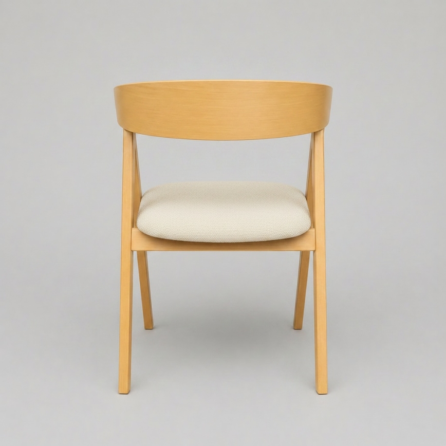 LUSO Dining Chair, Oak/Beige