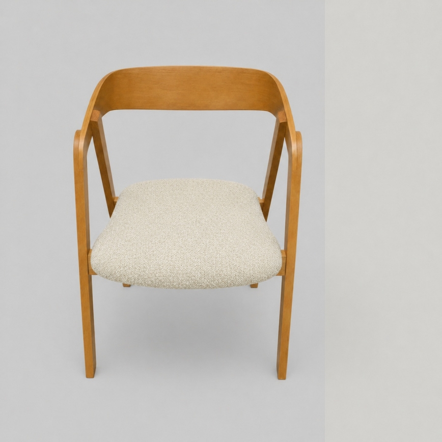 LUSO Dining Chair, Oak/Beige