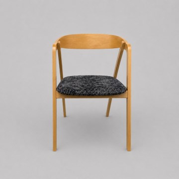 LUSO Dining Chair, Oak/Black