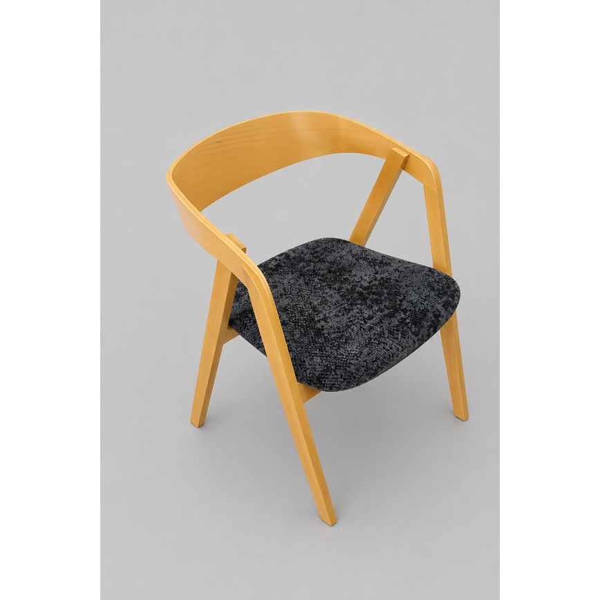 LUSO Dining Chair, Oak/Black