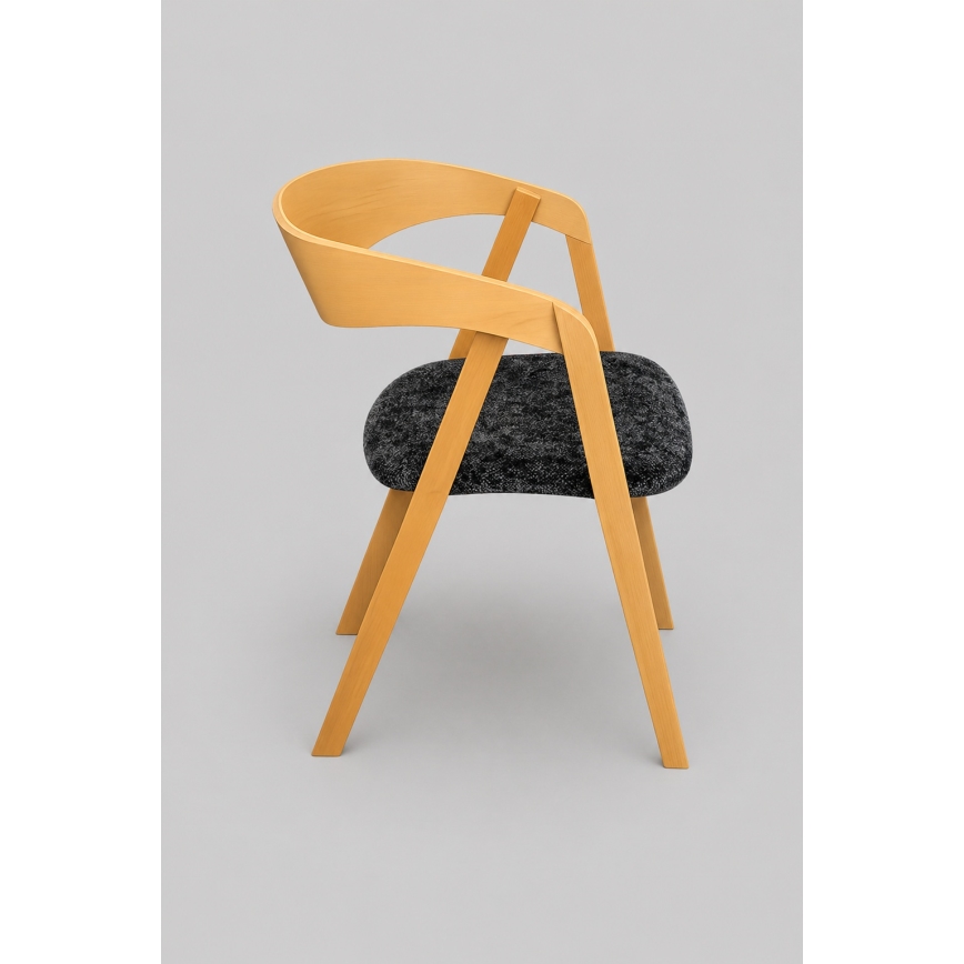 LUSO Dining Chair, Oak/Black