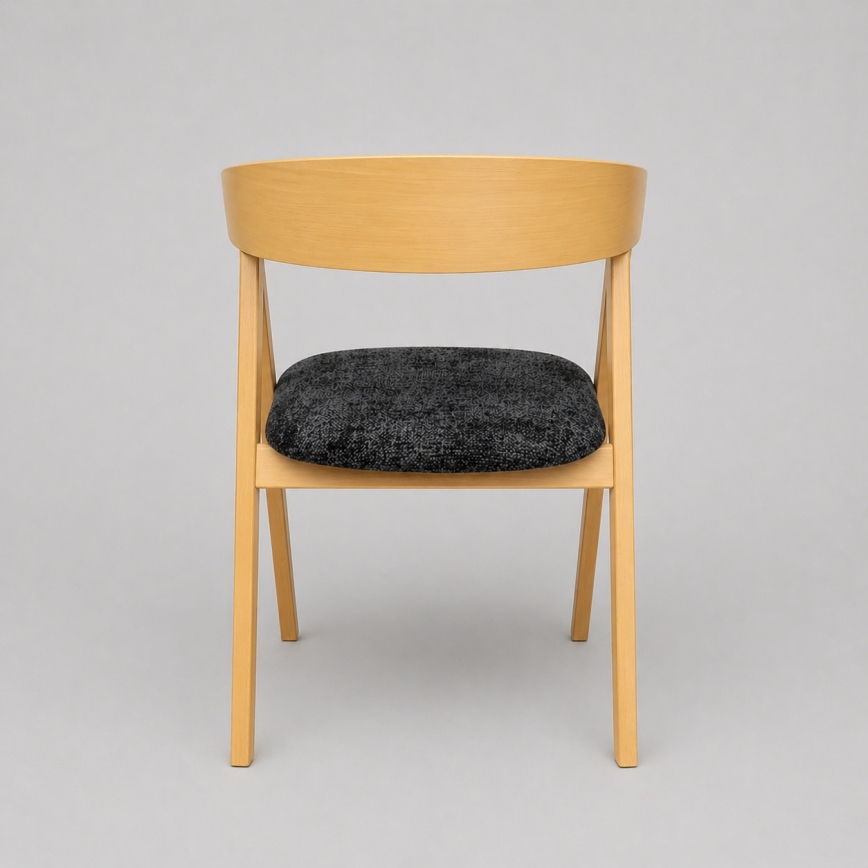 LUSO Dining Chair, Oak/Black