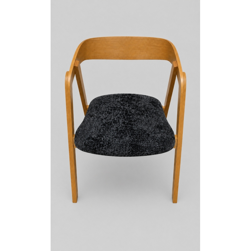 LUSO Dining Chair, Oak/Black