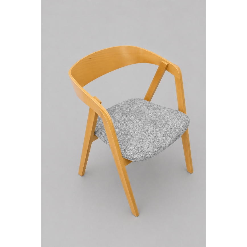 LUSO Dining Chair Oak/Gray