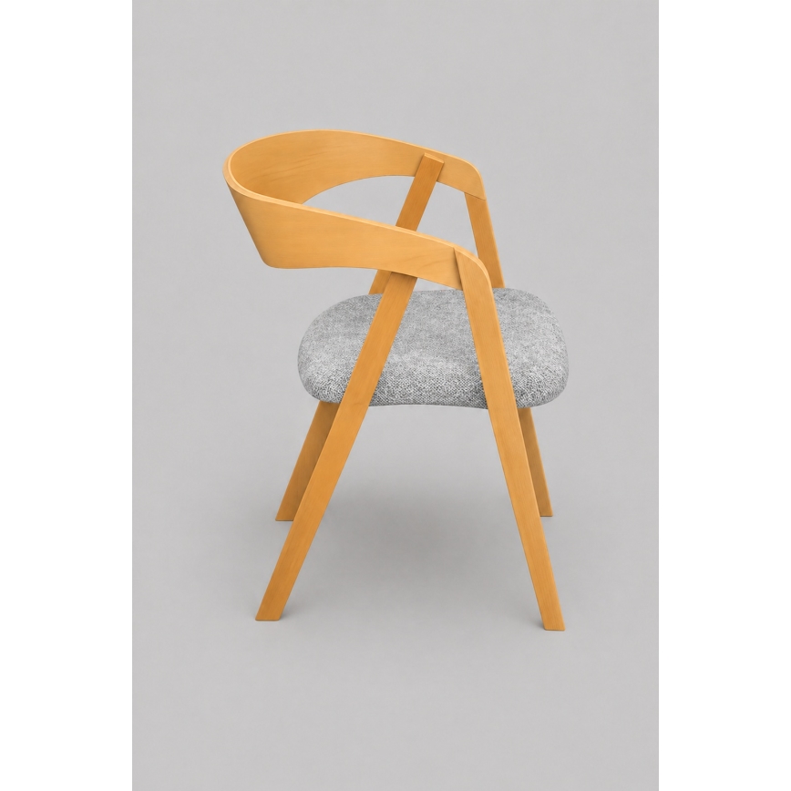 LUSO Dining Chair Oak/Gray