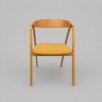 LUSO Dining Chair Oak/Orange