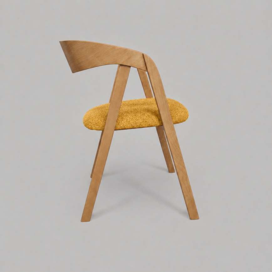 LUSO Dining Chair Oak/Orange