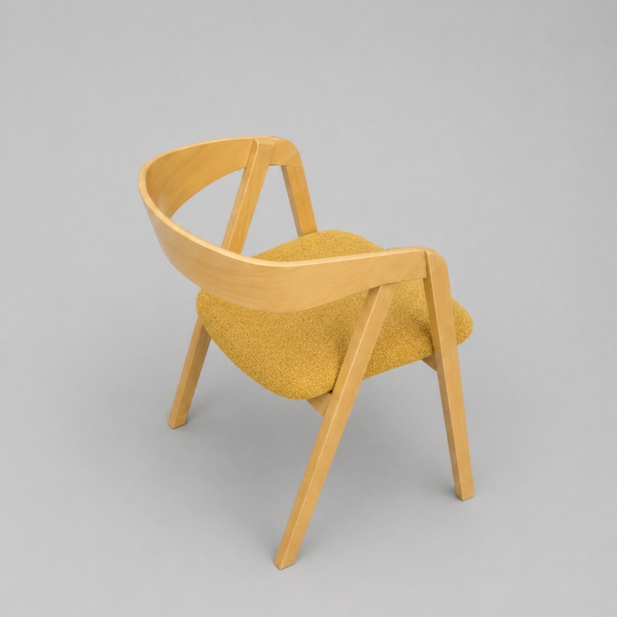 LUSO Dining Chair Oak/Orange