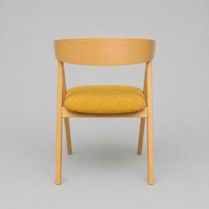 LUSO Dining Chair Oak/Orange