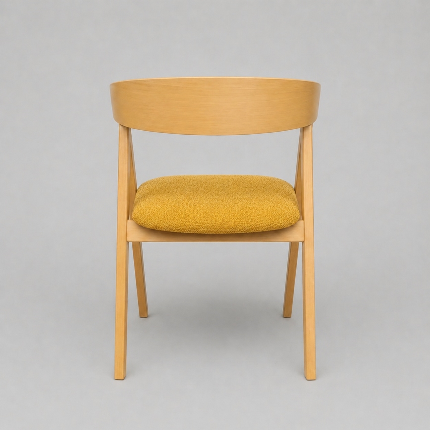 LUSO Dining Chair Oak/Orange