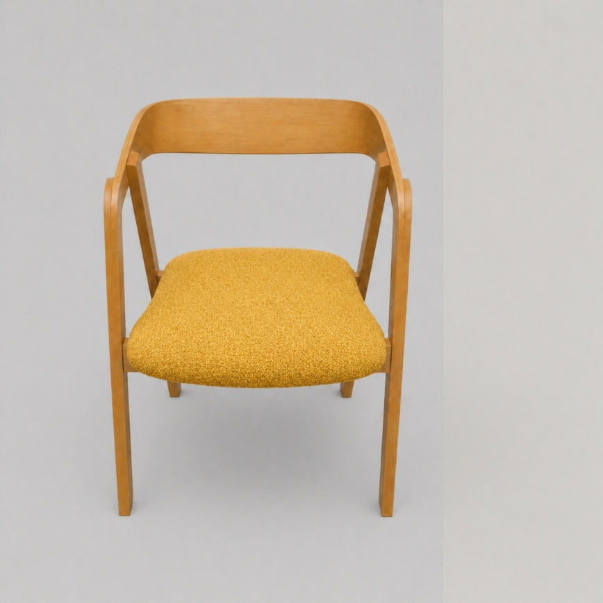 LUSO Dining Chair Oak/Orange