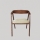 LUSO Dining Chair, Walnut/Beige