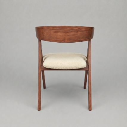 LUSO Dining Chair, Walnut/Beige
