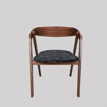 LUSO Dining Chair Walnut/Black