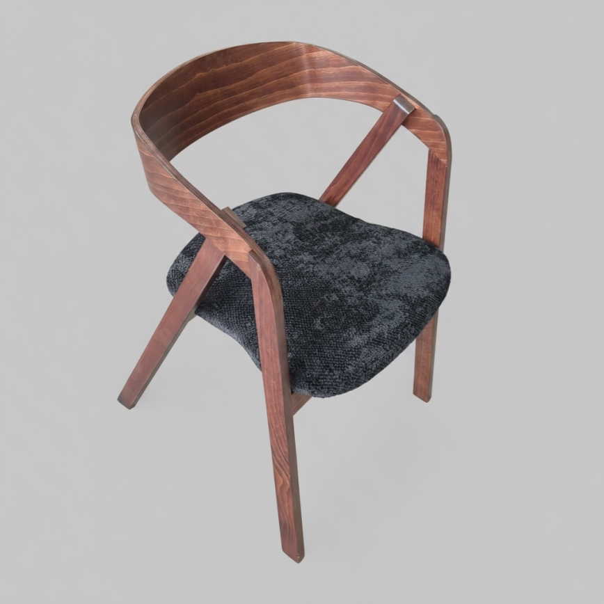 LUSO Dining Chair Walnut/Black