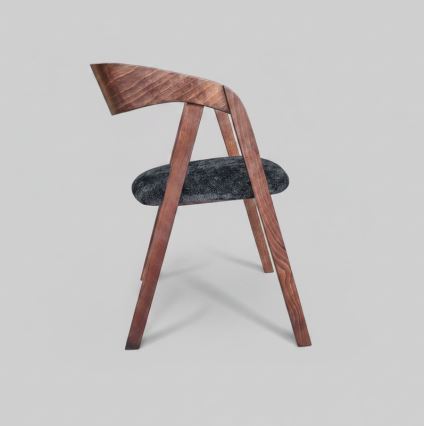 LUSO Dining Chair Walnut/Black