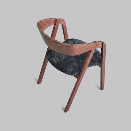 LUSO Dining Chair Walnut/Black