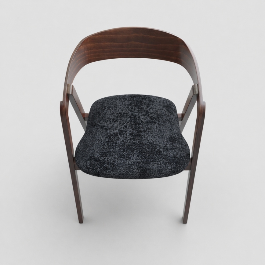 LUSO Dining Chair Walnut/Black