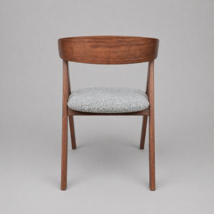 LUSO Dining Chair, Walnut/Grey