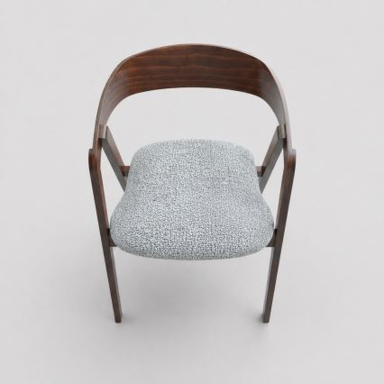 LUSO Dining Chair, Walnut/Grey