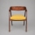 LUSO Walnut/Orange Dining Chair
