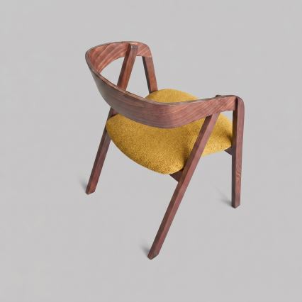 LUSO Walnut/Orange Dining Chair