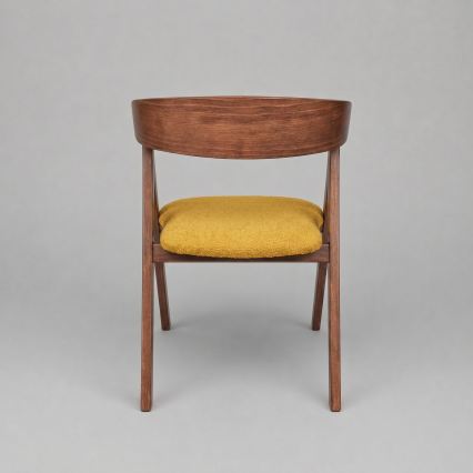 LUSO Walnut/Orange Dining Chair