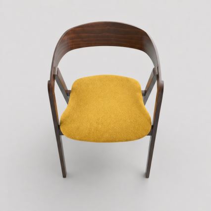 LUSO Walnut/Orange Dining Chair