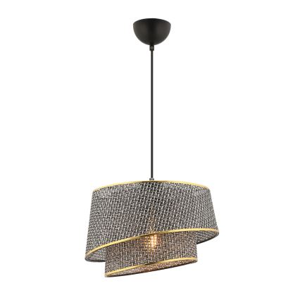 Lustr na lanku BARETTE 1xE27/60W/230V šedá/zlatá