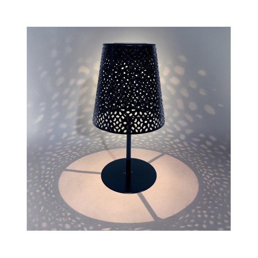 LUVETRA LED Solar Table Lamp LED/1xAA 4000K IP44 200 mAh Black