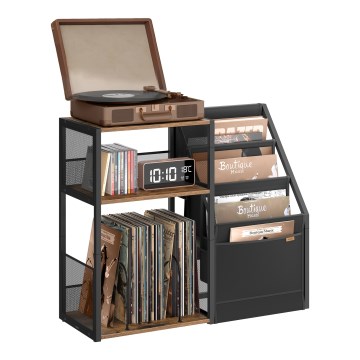 LUVOR Side Table 81x30 cm Brown/Black