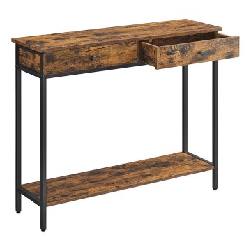 LUVOR side table, brown/black