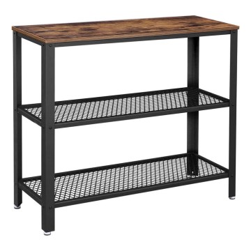 LUVOR Side Table, Brown/Black