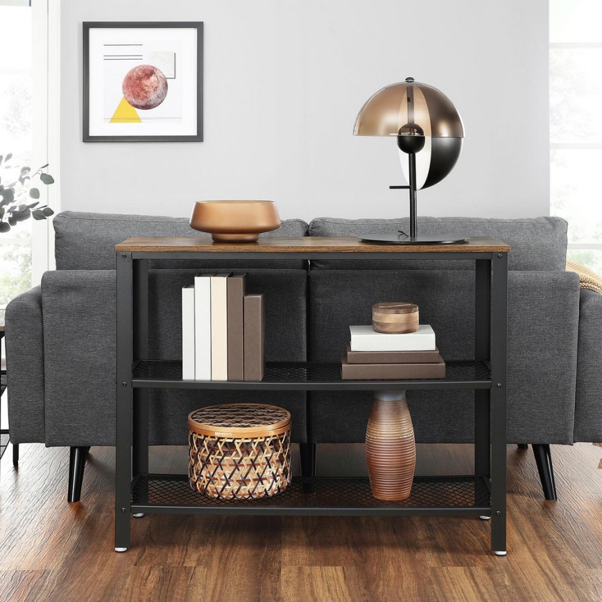 LUVOR Side Table, Brown/Black