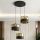 LUX cable pendant chandelier 3xE27/15W/230V black/gold