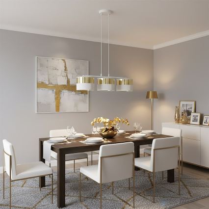 LUX Cable Pendant Light 3xE27/15W/230V White/Gold