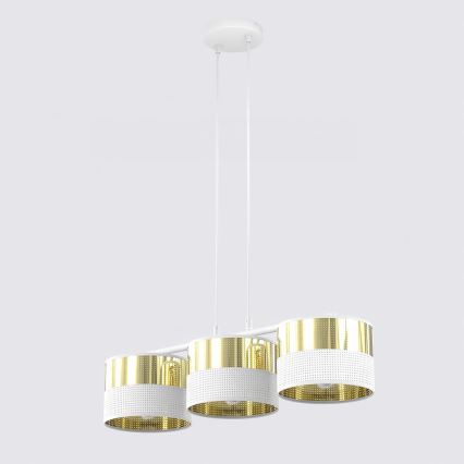 LUX Cable Pendant Light 3xE27/15W/230V White/Gold