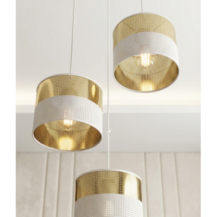 LUX Cable Pendant Light 3xE27/15W/230V White/Gold