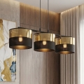 LUX Cable Pendant Light, 3×E27, 15W, 230V — Black/Gold