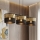 LUX Cable Pendant Light, 3×E27, 15W, 230V — Black/Gold