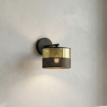 LUX Wall Lamp 1xE27/15W/230V Black/Gold