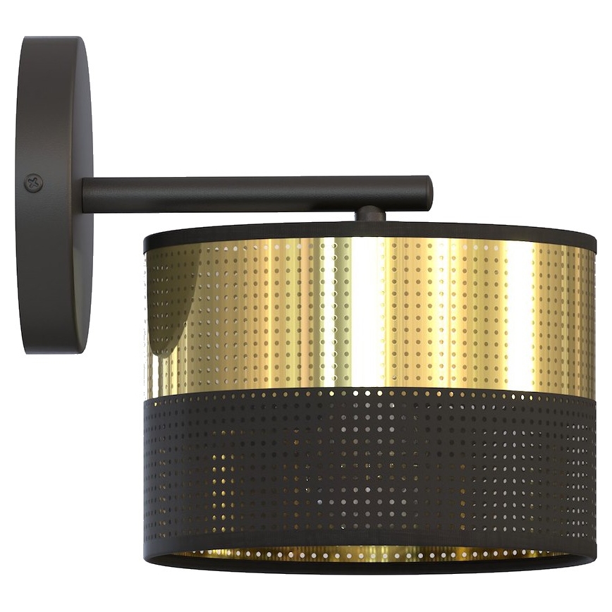 LUX Wall Lamp 1xE27/15W/230V Black/Gold