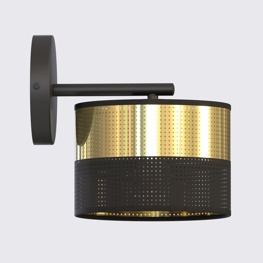 LUX Wall Lamp 1xE27/15W/230V Black/Gold