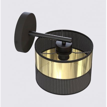 LUX Wall Lamp 1xE27/15W/230V Black/Gold