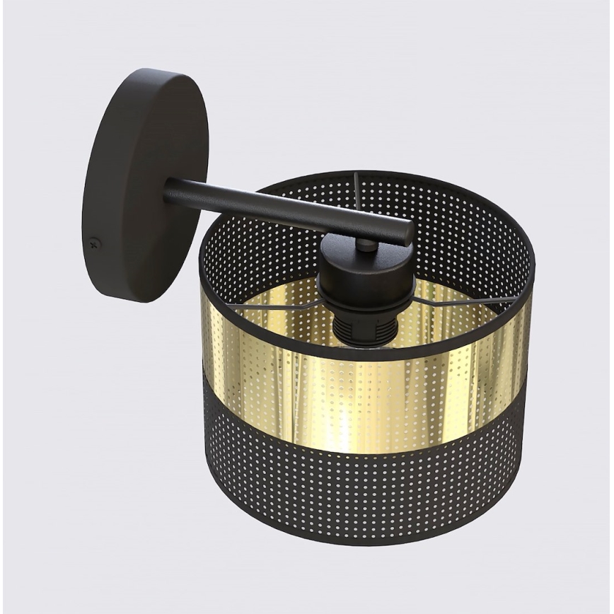 LUX Wall Lamp 1xE27/15W/230V Black/Gold