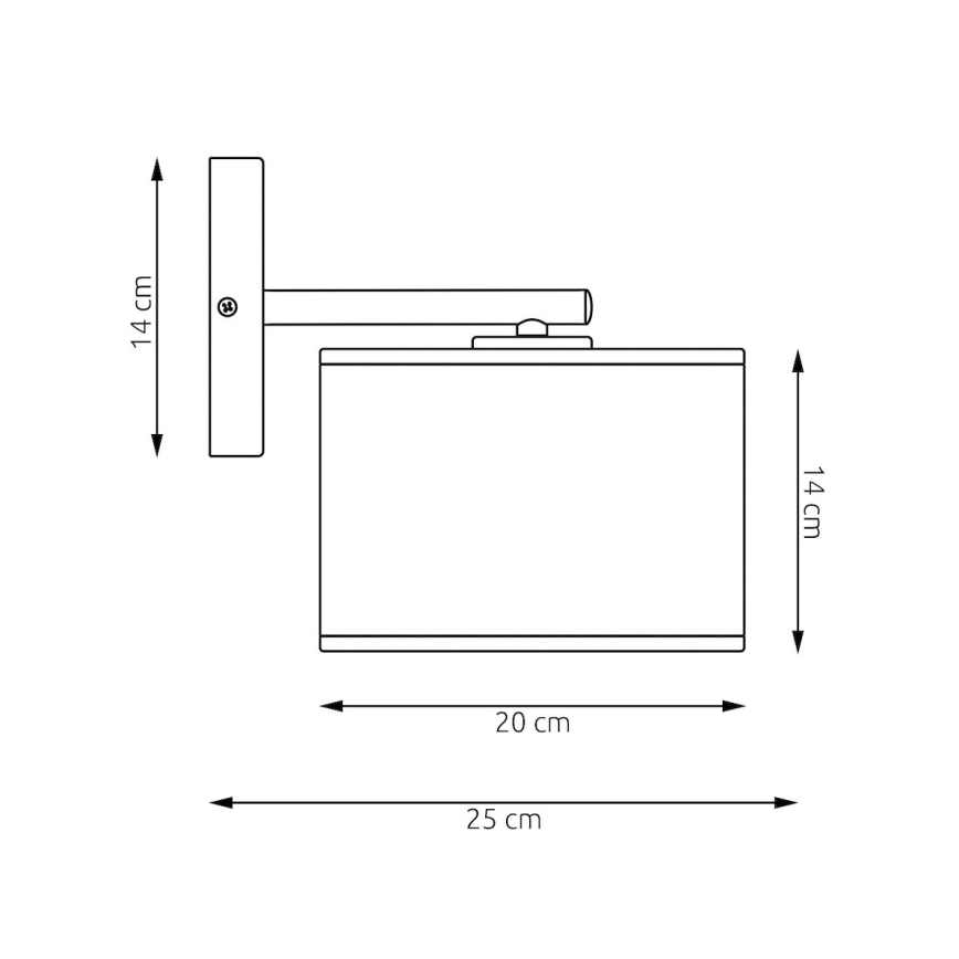 LUX Wall Lamp 1xE27/15W/230V Black/Gold