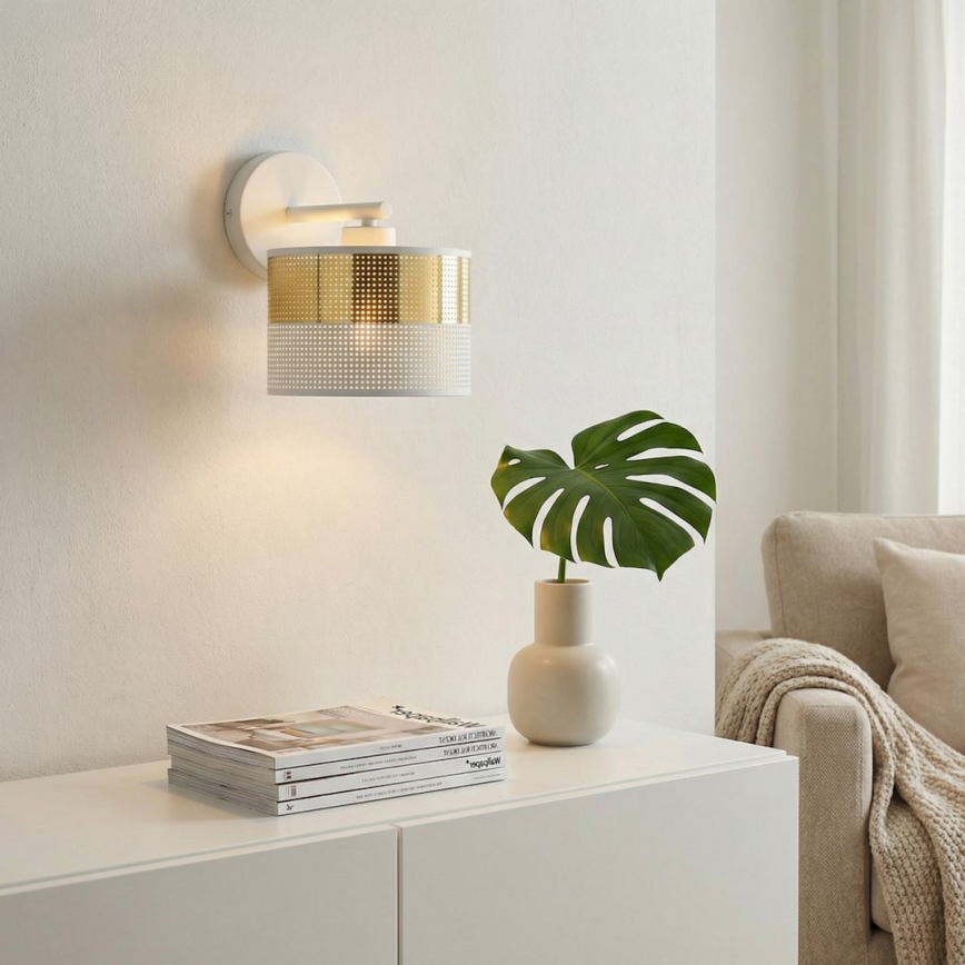 LUX Wall Lamp 1xE27/15W/230V White/Gold